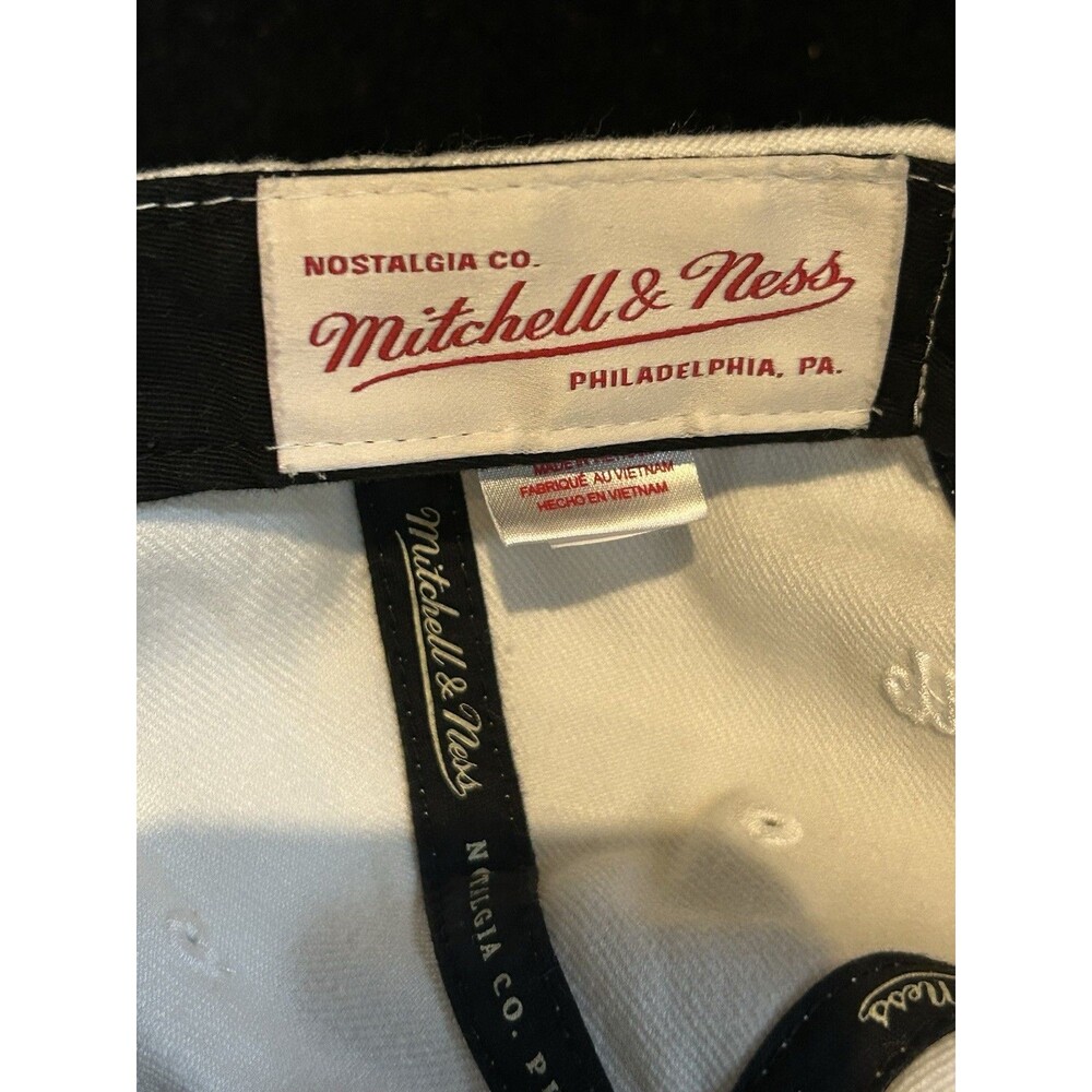 Milwaukee Bucks NBA Mitchell & Ness Adjustable Snapback Hat/Cap White - Picture 12 of 12
